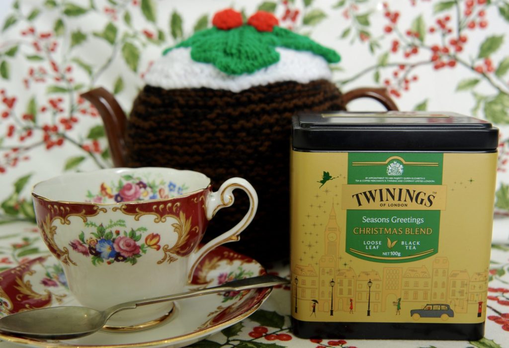 Miss Windsor: photo of Twinings Christmas Blend Tea & vintage Brown Betty Teapot!