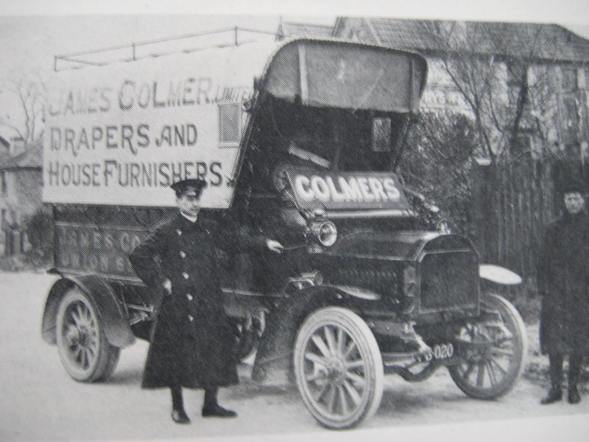 Miss Windsor: Photo courtesy of Francis Frith -Photo of motor car (delivery vehicle?) for Colmers - Drapers & House Furnishers! 