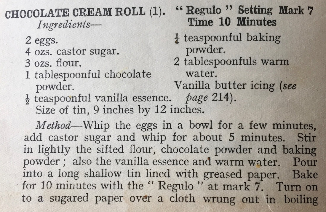 Chocolate Cream Roll recipe - 1935 edition - Radiation Cookery Book!