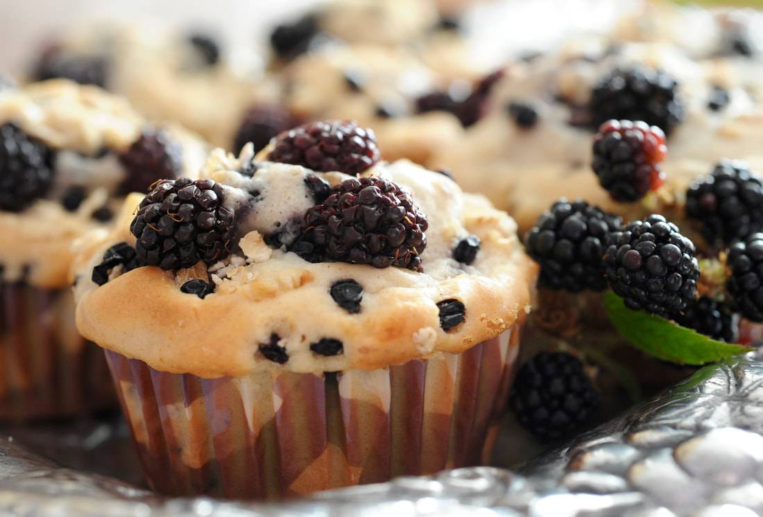 Recipe for:Miss Windsor's Blackberry & Elderberry Breakfast Muffins! 