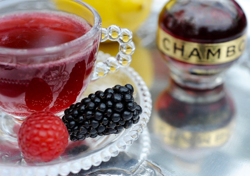 Blackberry & Elderflower Post-Tennis Pimm's Cocktail - created with Chambord Black Raspberry Liqueur!