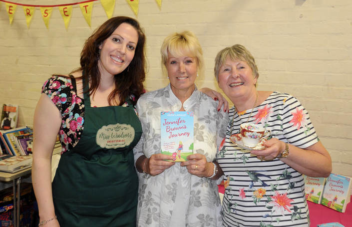 Miss Windsor's Delectables - Celebrates Somerset Day - 2018 - Bishops Lydeard, Taunton Deane - with author Angie Langley & Val Stones - star of Great British Bake-Off!
