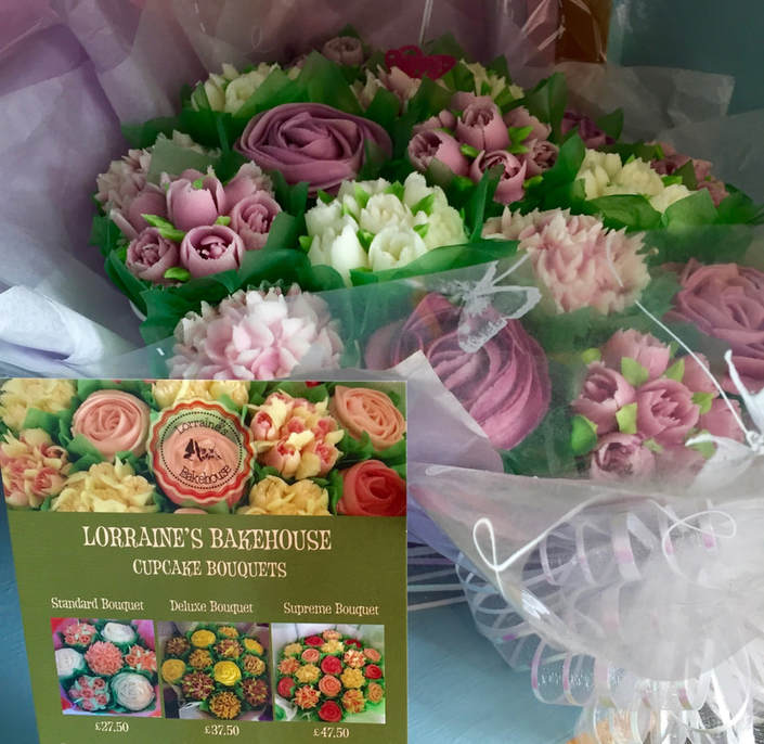 Miss Windsor's Delectables - Celebrates Somerset Day - 2018 - Bishops Lydeard, Taunton Deane. Meets the talented Lorraine's Bakehouse - 'cupcake bouquet'! 