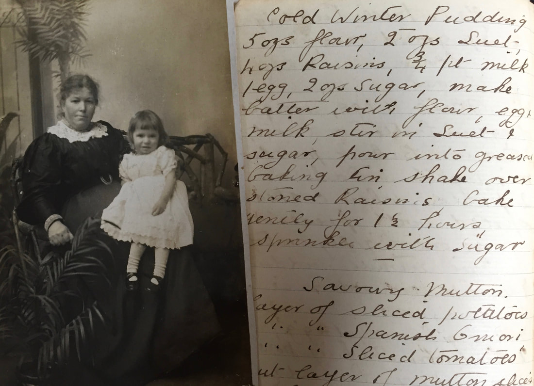Miss Windsor: possibly a Victorian handwritten recipe for Grandma Georgina's Cold Winter Pudding!