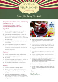 Miles Gin Berry Cocktail