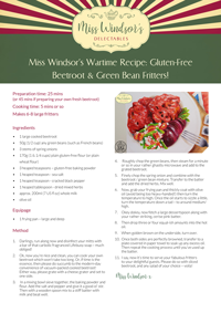 Miss Windsor’s Wartime Recipe: Gluten-Free  Beetroot & Green Bean Fritters!