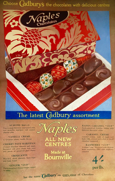 Miss Windsor: vintage magazine advert for Naples Chocolates by Cadburys - 1925!
