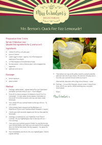 Mrs Beeton’s Quick-Fire Fizz Lemonade!